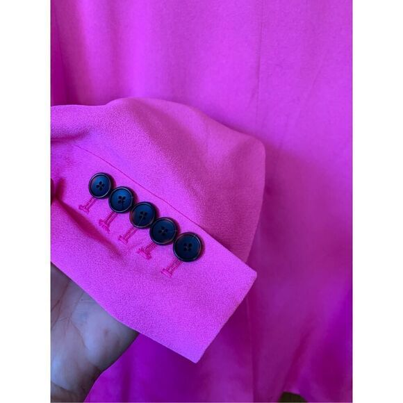 A.L.C. Bishop Il Peak Lapel Satin Blazer in Hot Pink Size 8 - Picture 7 of 12